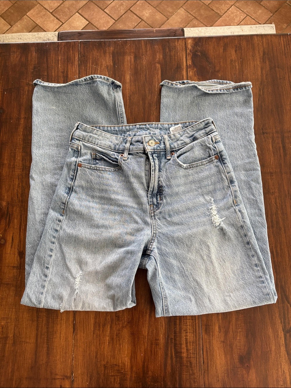 Old Navy Light Wash High-Rise Wide Leg Jeans